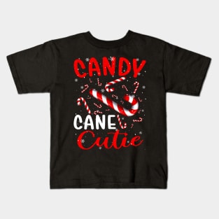 Christmas Candy Cane Cutie Girls Xmas Pajama Kids T-Shirt